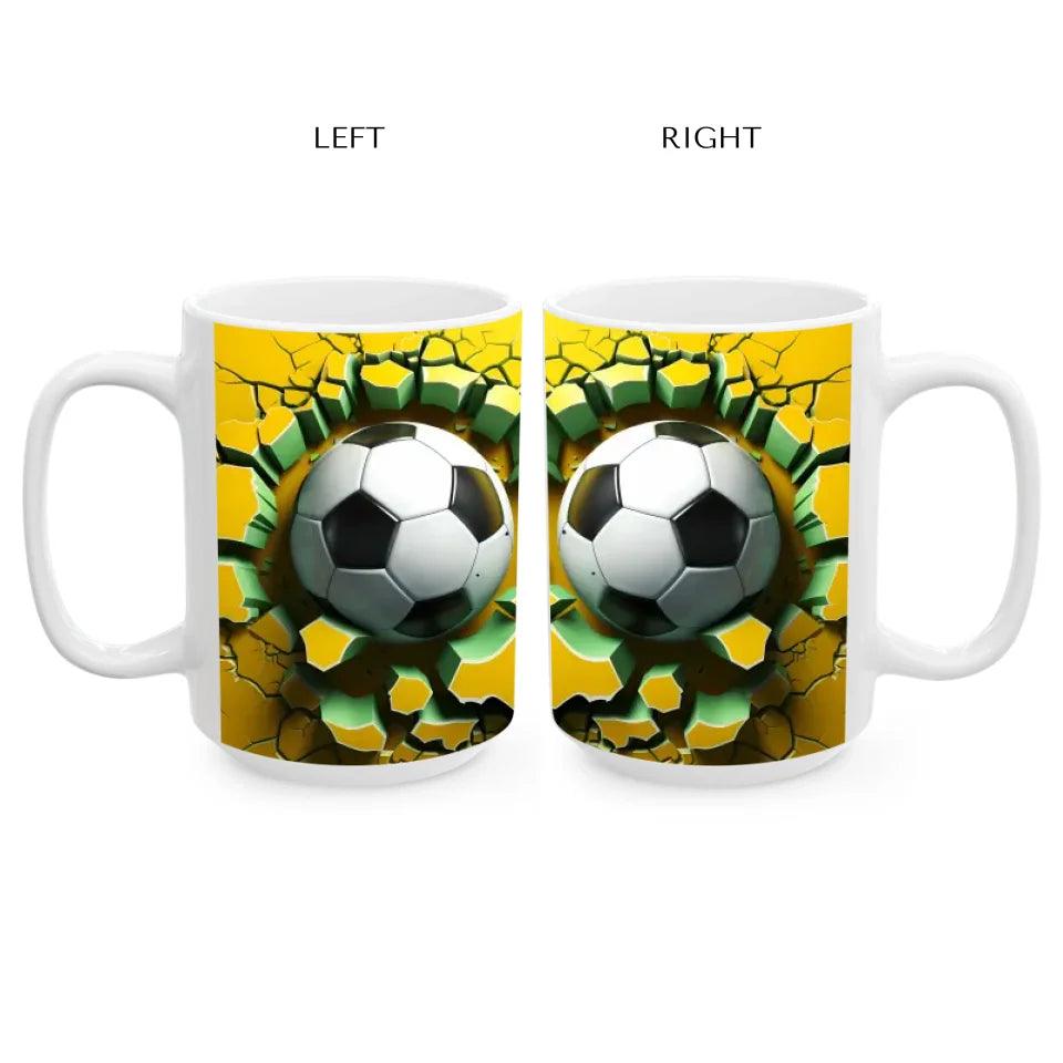 Custom 3D Soccer Ball Mug - ARTFULANE