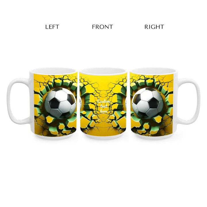 Custom 3D Soccer Ball Mug - ARTFULANE