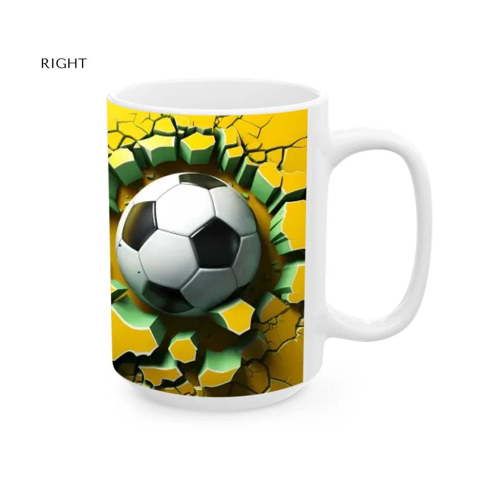 Custom 3D Soccer Ball Mug - ARTFULANE