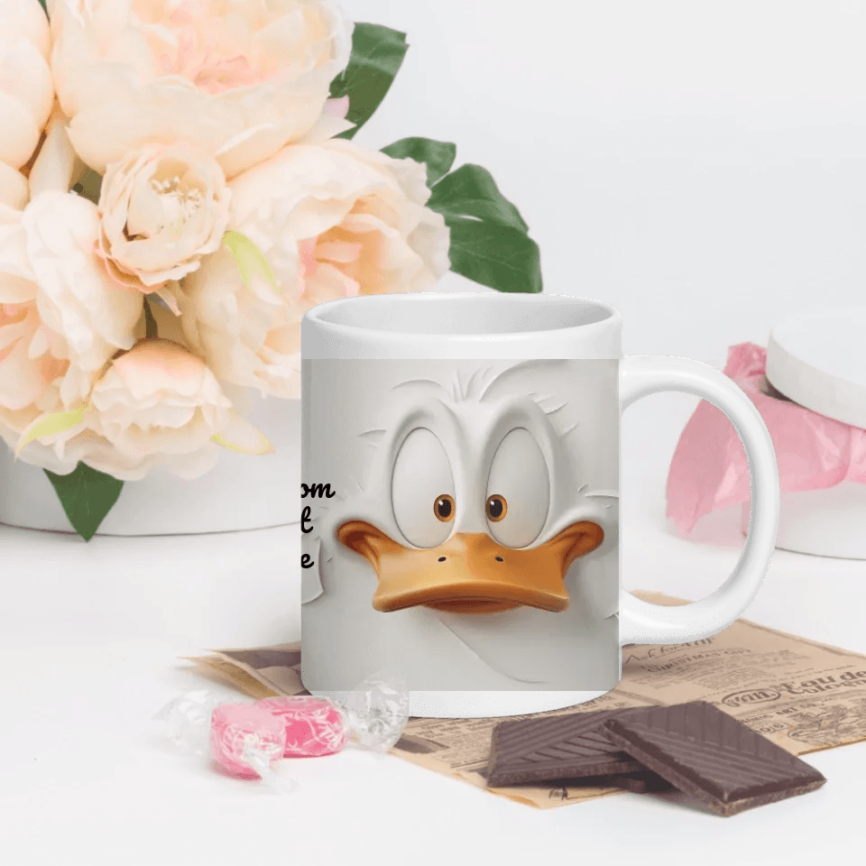 Custom Sarcastic Duck Face 3D Mug - ARTFULANE