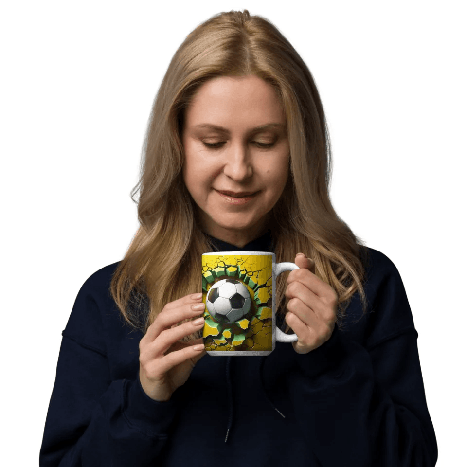 Custom 3D Soccer Ball Mug - ARTFULANE