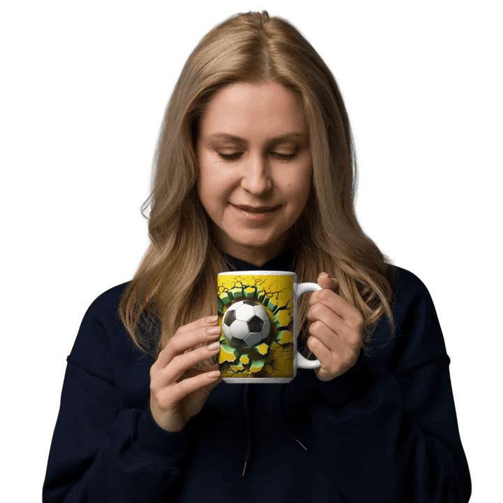 Custom 3D Soccer Ball Mug - ARTFULANE