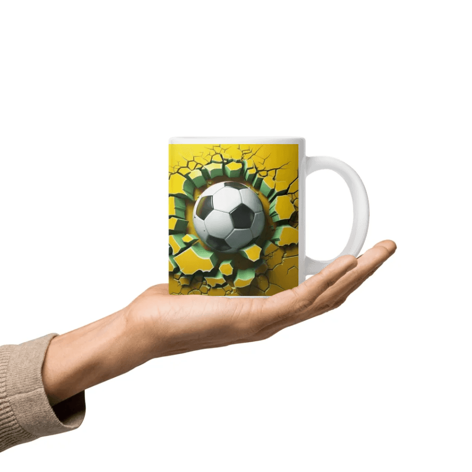 Custom 3D Soccer Ball Mug - ARTFULANE