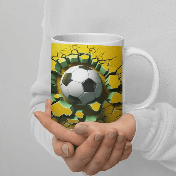 Custom 3D Soccer Ball Mug - ARTFULANE