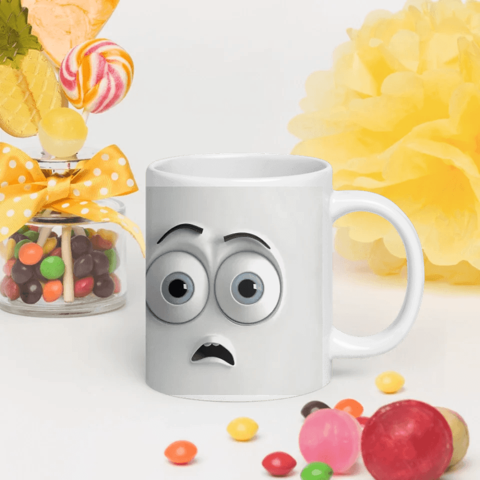 Custom 3D Surprised Face Mug - ARTFULANE