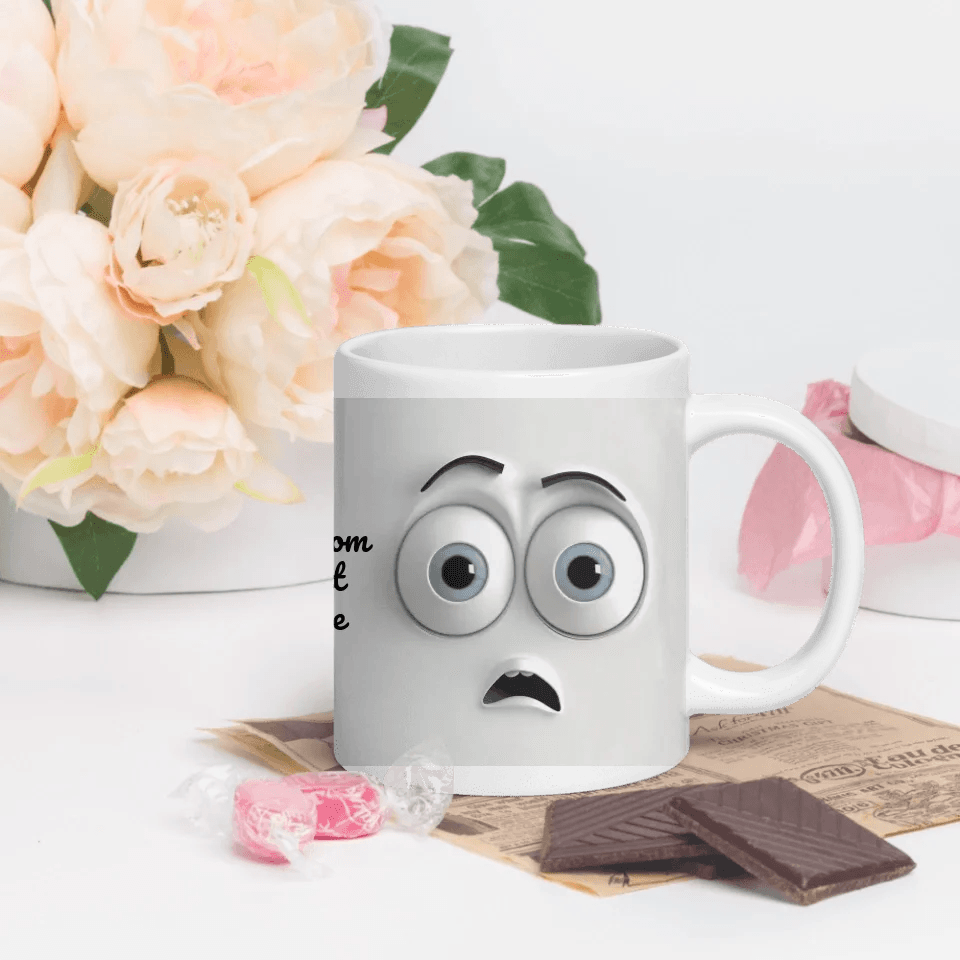 Custom 3D Surprised Face Mug - ARTFULANE