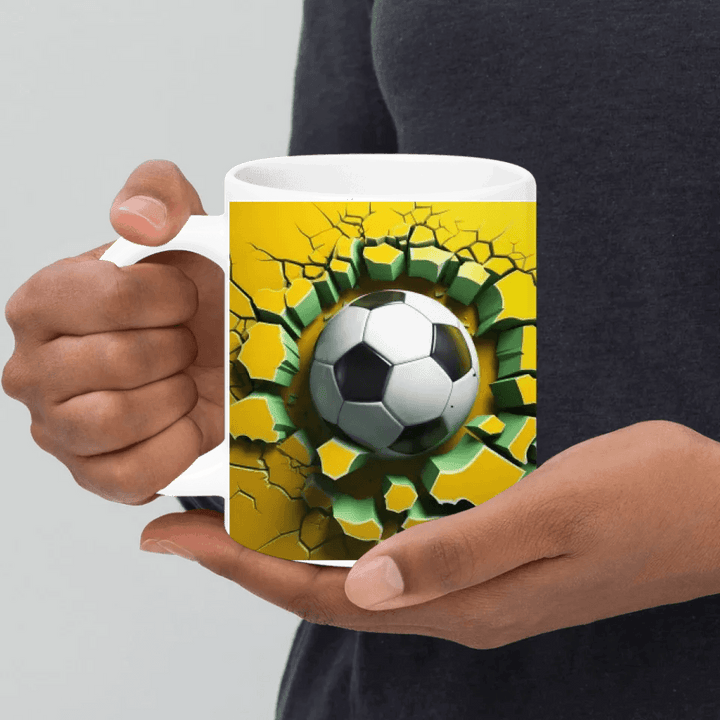 Custom 3D Soccer Ball Mug - ARTFULANE