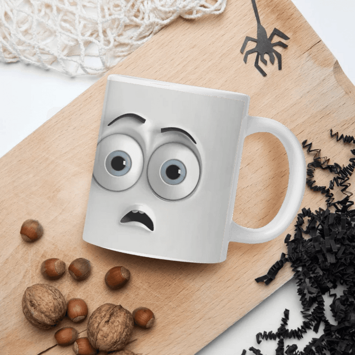 Custom 3D Surprised Face Mug - ARTFULANE