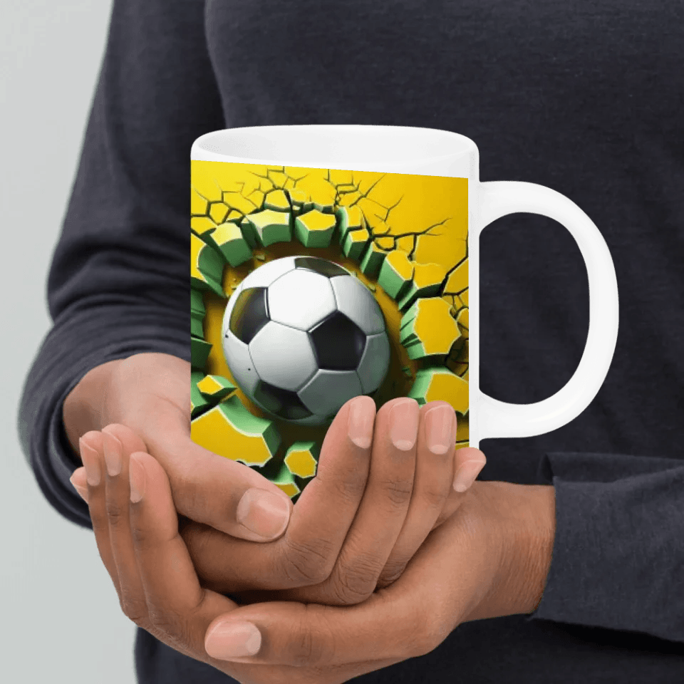 Custom 3D Soccer Ball Mug - ARTFULANE