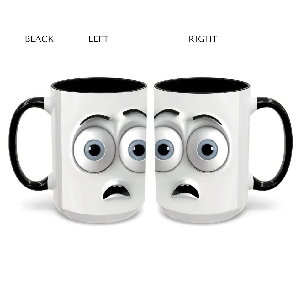 Custom 3D Surprised Face Mug - ARTFULANE