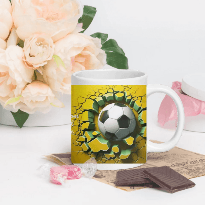 Custom 3D Soccer Ball Mug - ARTFULANE