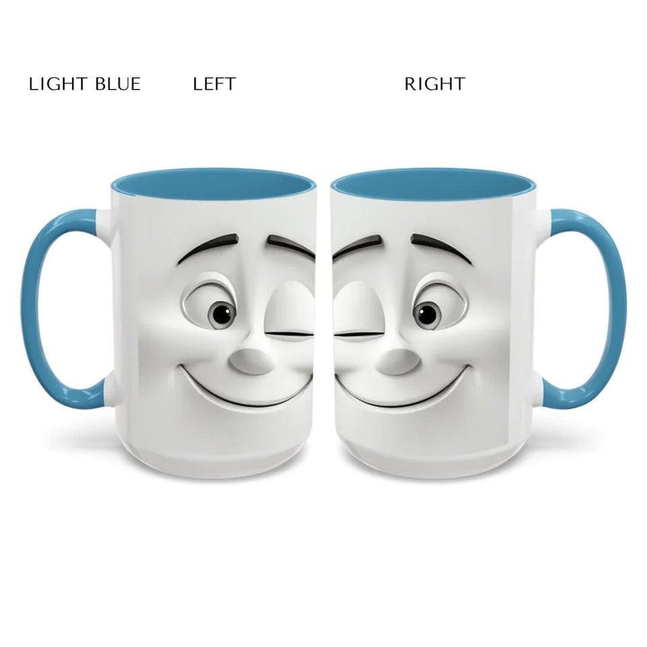 Custom 3D Winking Cartoon Face Mug - ARTFULANE