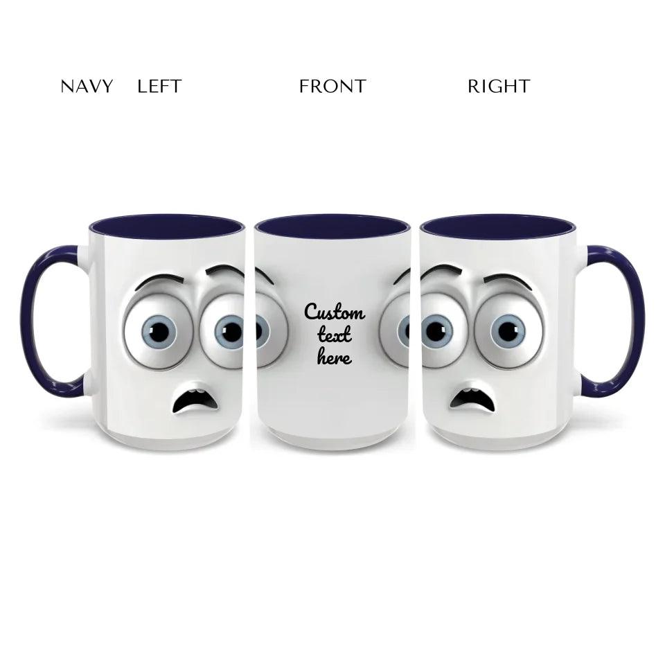 Custom 3D Surprised Face Mug - ARTFULANE