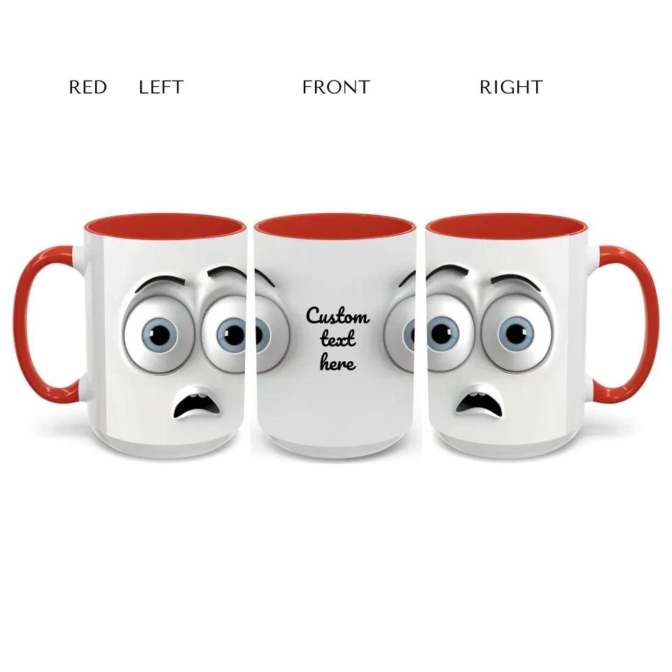 Custom 3D Surprised Face Mug - ARTFULANE