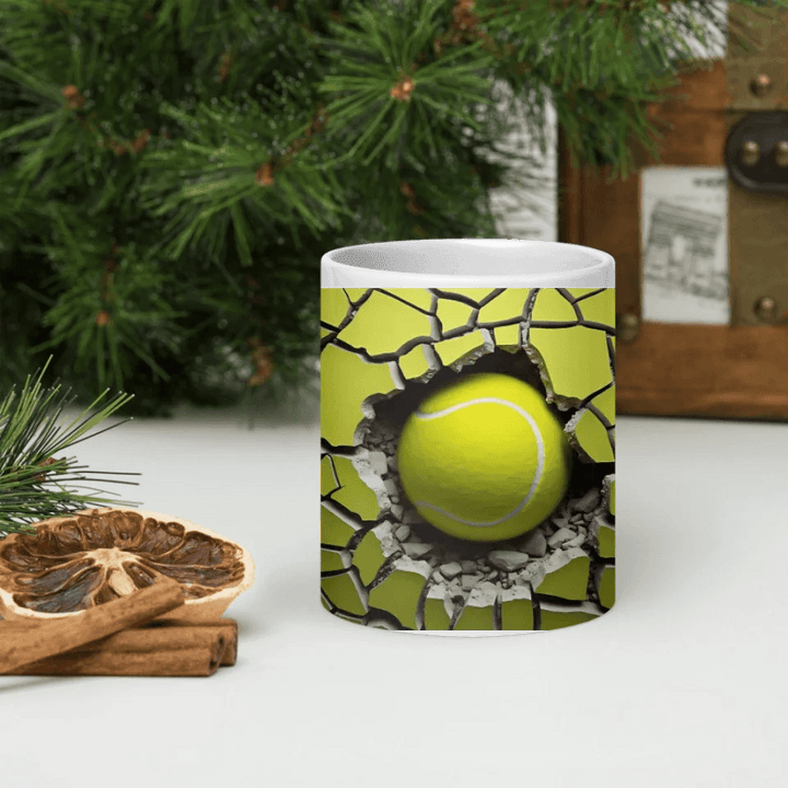 Custom 3D Tennis Ball Mug - ARTFULANE