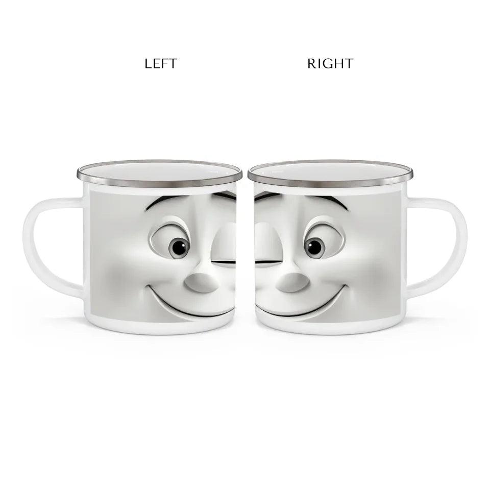 Custom 3D Winking Cartoon Face Mug - ARTFULANE