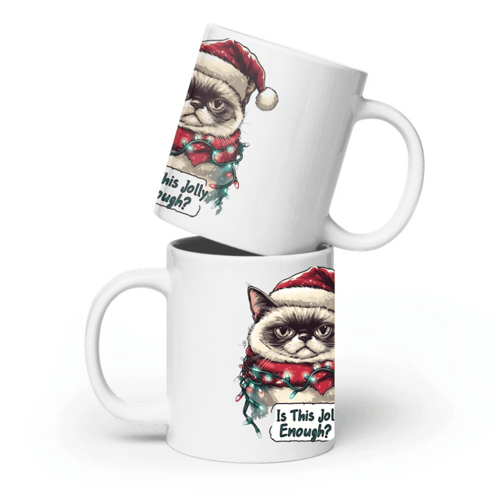 Custom Funny Cat Christmas Mug - ARTFULANE