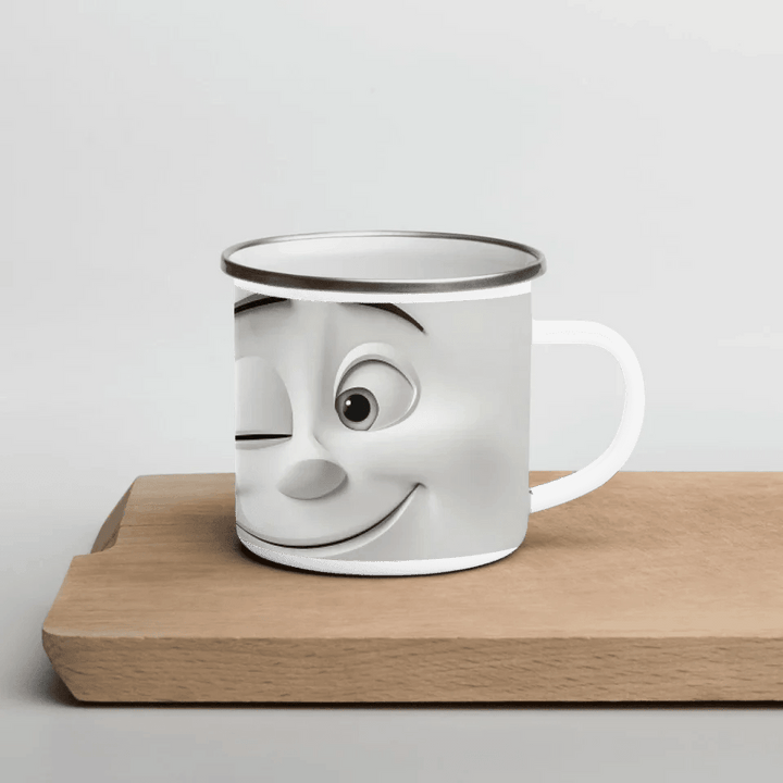 Custom 3D Winking Cartoon Face Mug - ARTFULANE