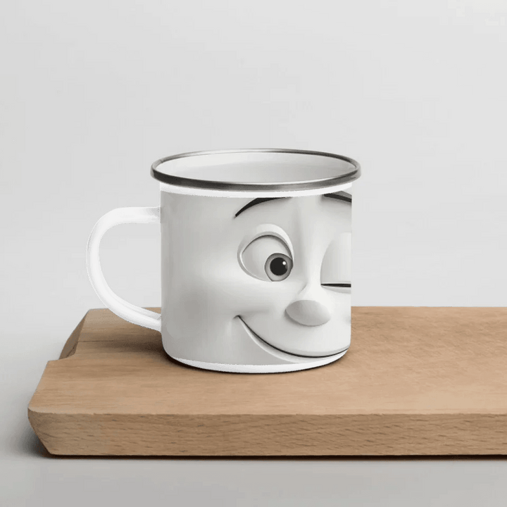 Custom 3D Winking Cartoon Face Mug - ARTFULANE