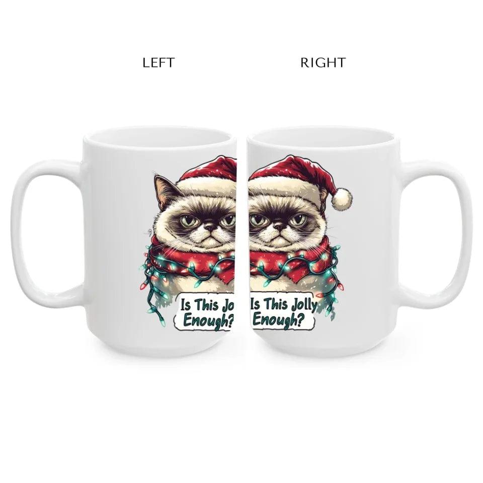 Custom Funny Cat Christmas Mug - ARTFULANE