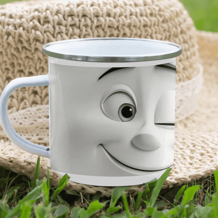 Custom 3D Winking Cartoon Face Mug - ARTFULANE