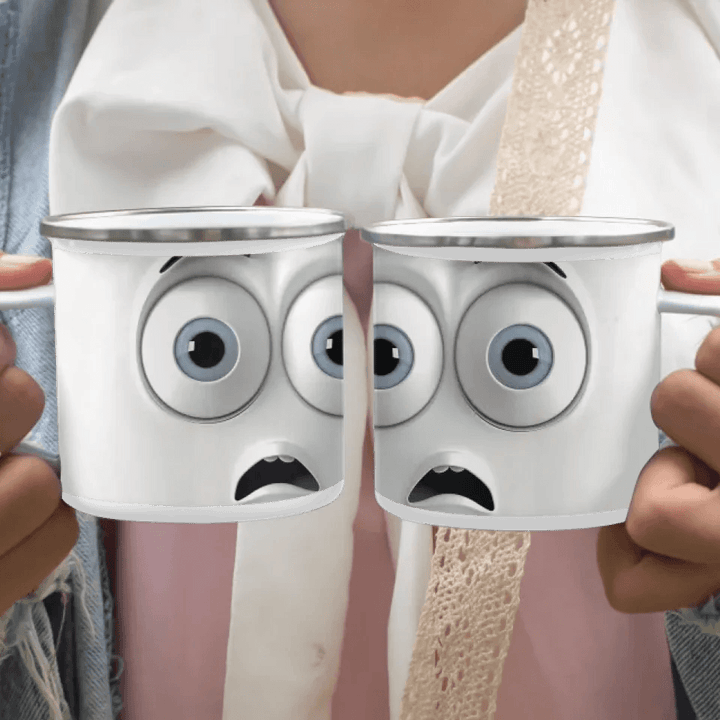 Custom 3D Surprised Face Mug - ARTFULANE