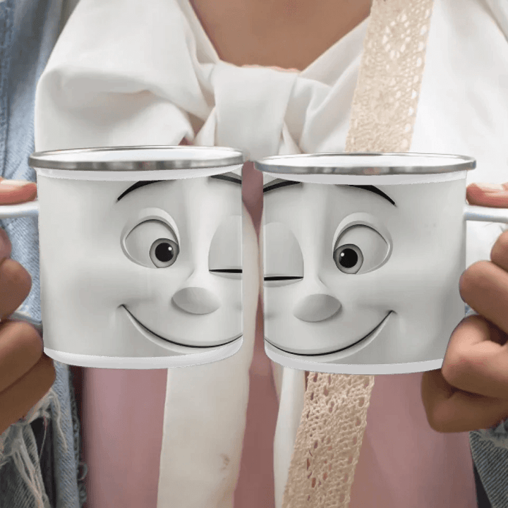 Custom 3D Winking Cartoon Face Mug - ARTFULANE