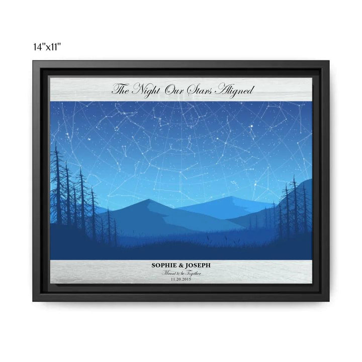 Custom Blue Landscape Star Map - ARTFULANE