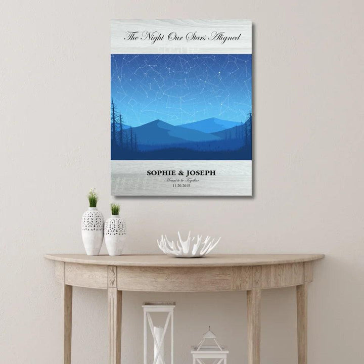 Custom Blue Landscape Star Map - ARTFULANE