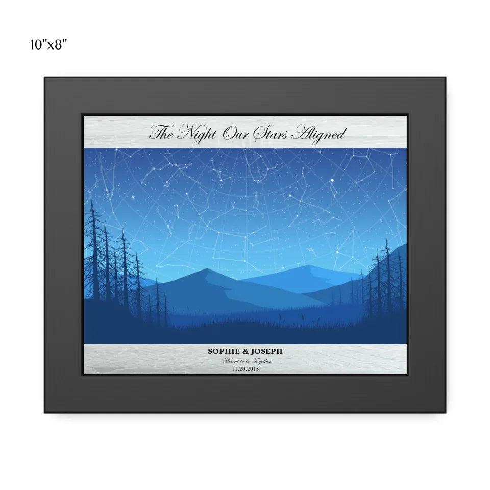 Custom Blue Landscape Star Map - ARTFULANE