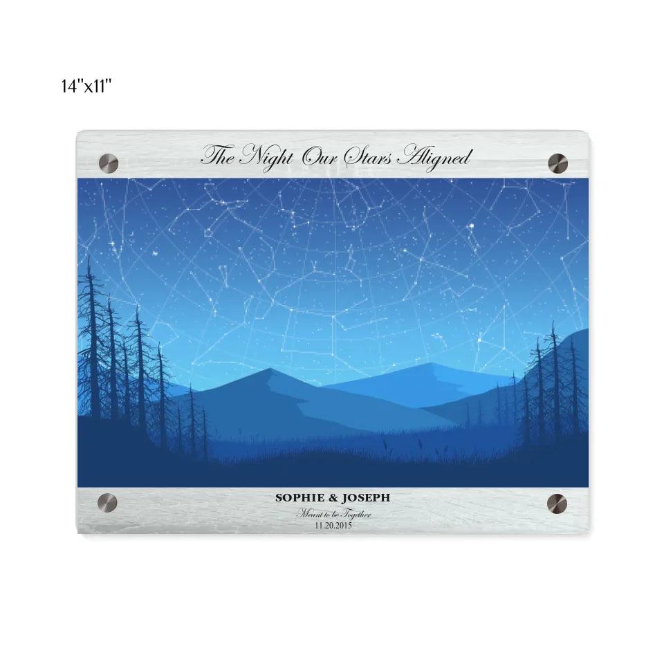 Custom Blue Landscape Star Map - ARTFULANE