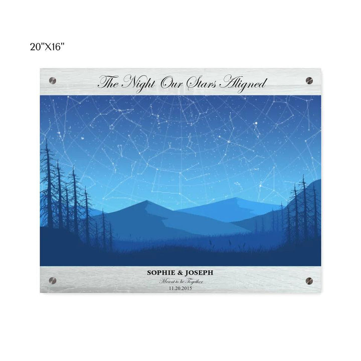 Custom Blue Landscape Star Map - ARTFULANE