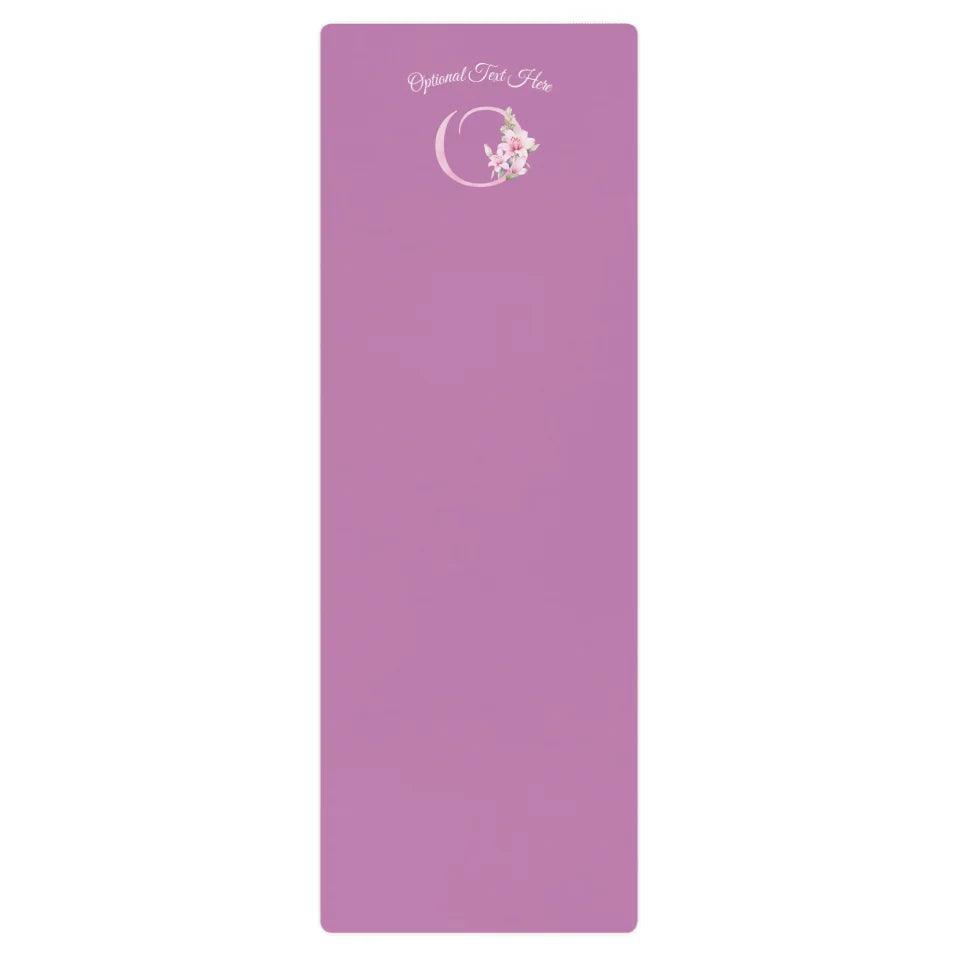 Custom Watercolor Pink Lily Alphabet Yoga Mat - ARTFULANE