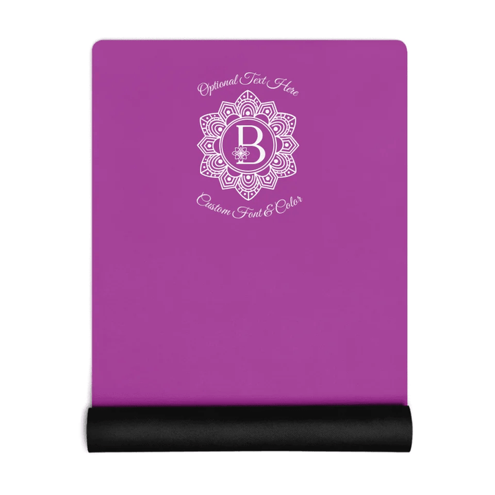 Custom Elegant Mandala Initial Yoga Mat - ARTFULANE