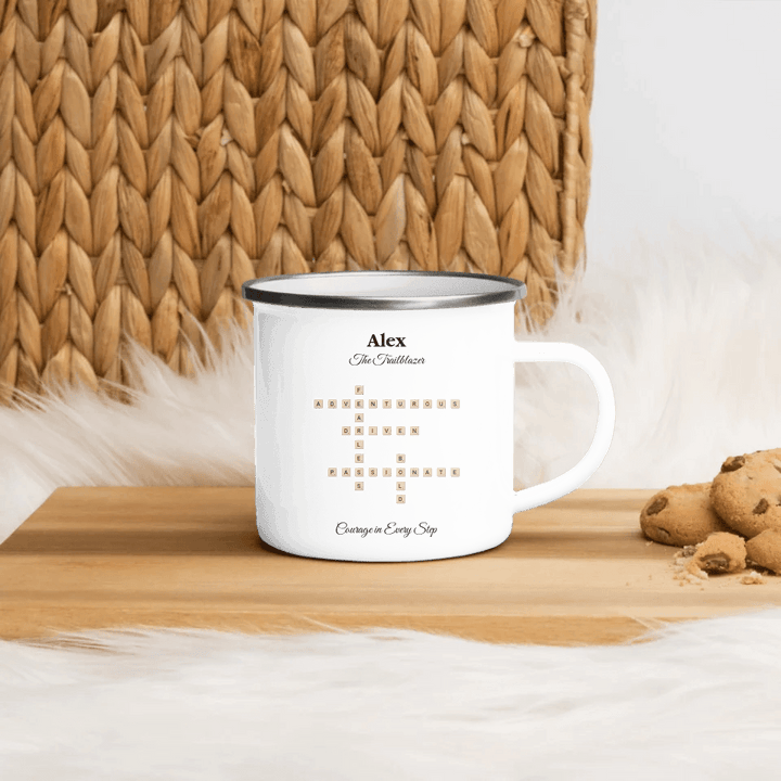 Custom Birth Month Flower Zodiac Word Tile Mug - ARTFULANE