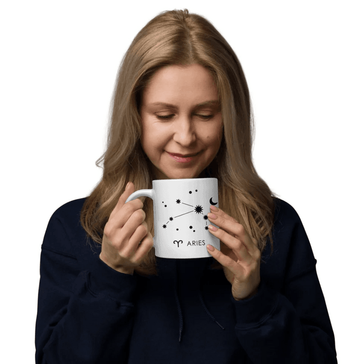 Custom Zodiac Word Tile Ceramic Mug - ARTFULANE