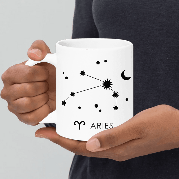 Custom Zodiac Word Tile Ceramic Mug - ARTFULANE