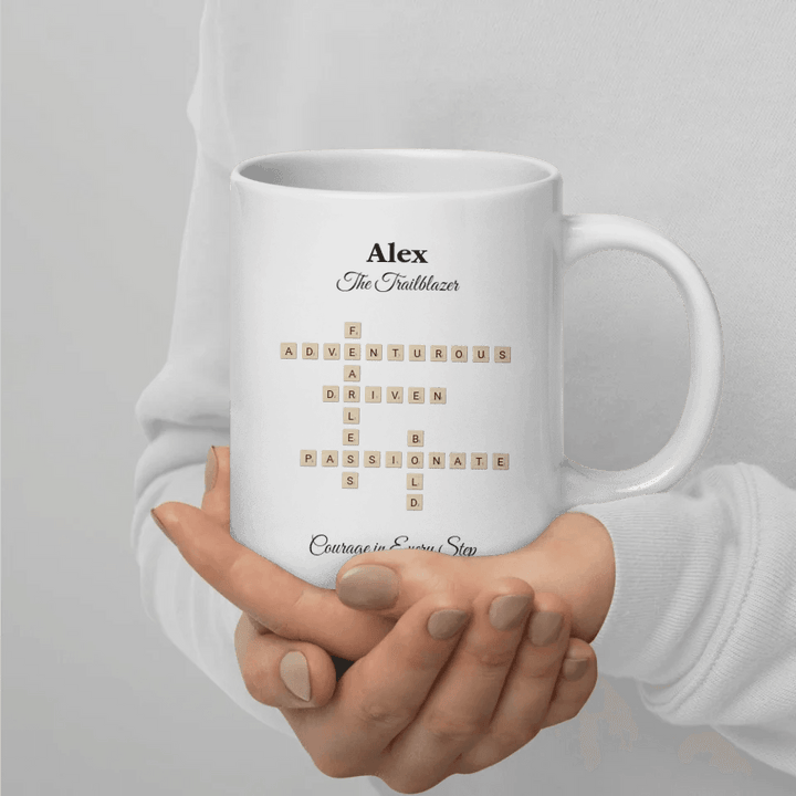 Custom Zodiac Word Tile Ceramic Mug - ARTFULANE