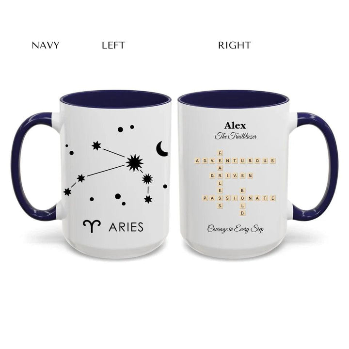 Custom Zodiac Word Tile Ceramic Mug - ARTFULANE