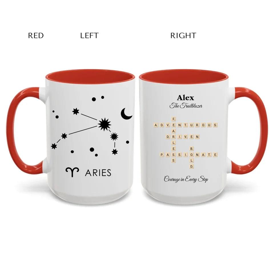 Custom Zodiac Word Tile Ceramic Mug - ARTFULANE