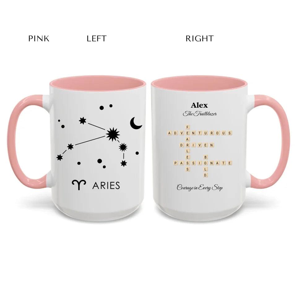 Custom Zodiac Word Tile Ceramic Mug - ARTFULANE