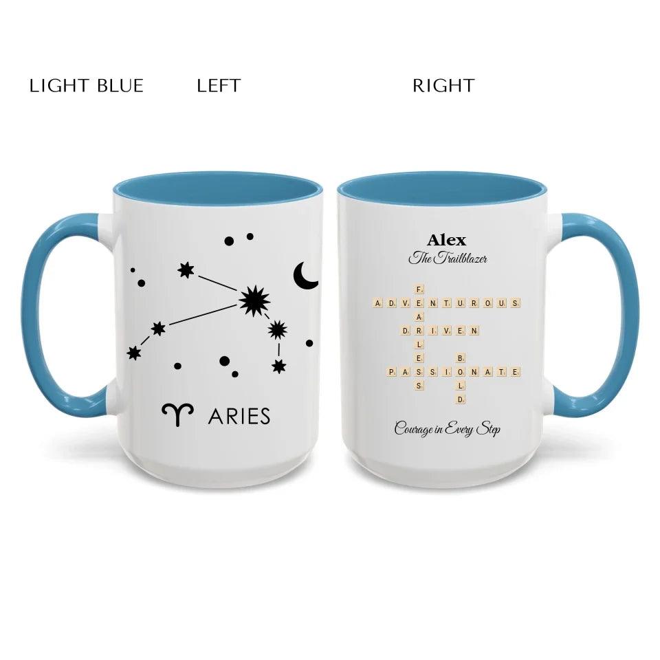 Custom Zodiac Word Tile Ceramic Mug - ARTFULANE