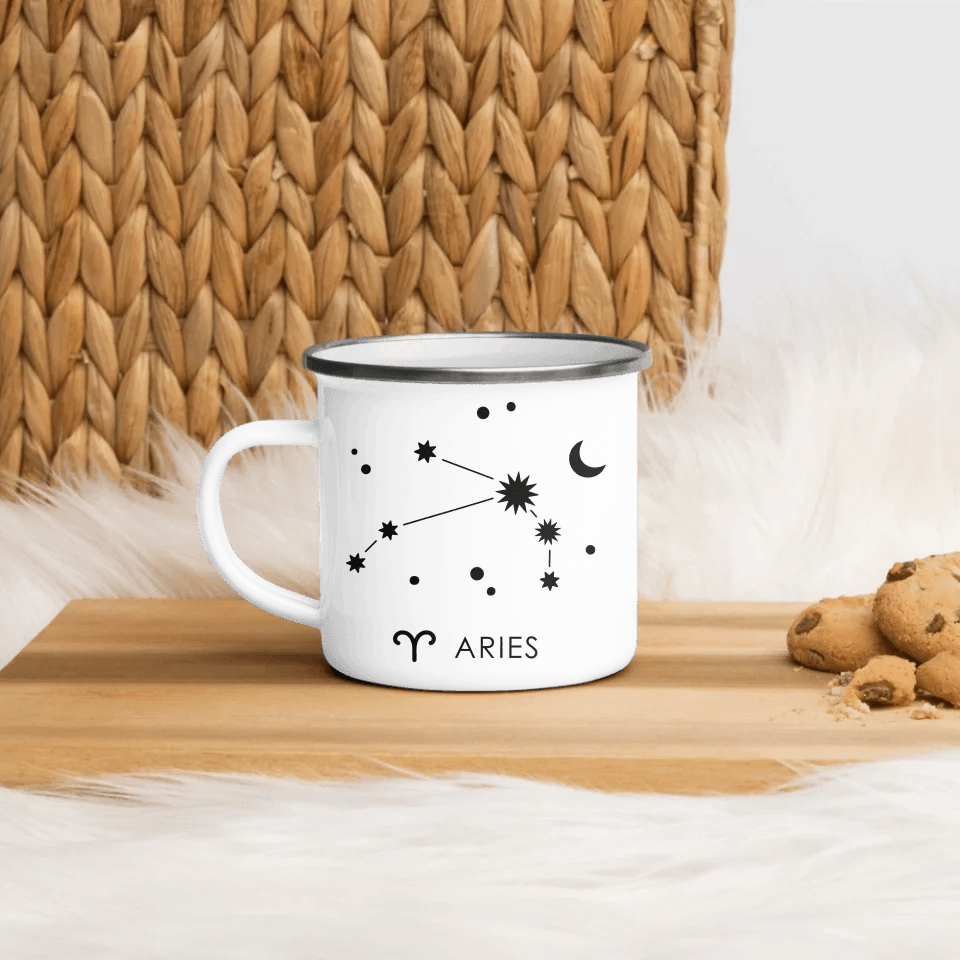 Custom Zodiac Word Tile Ceramic Mug - ARTFULANE