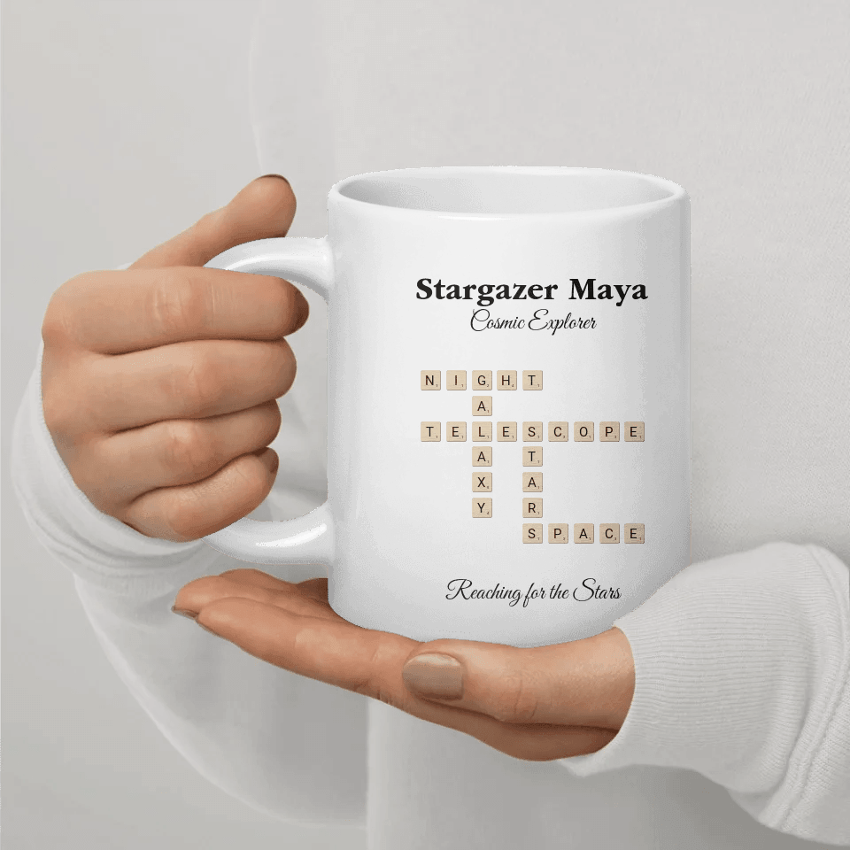 Custom Hobbies Word Tile Mug - ARTFULANE