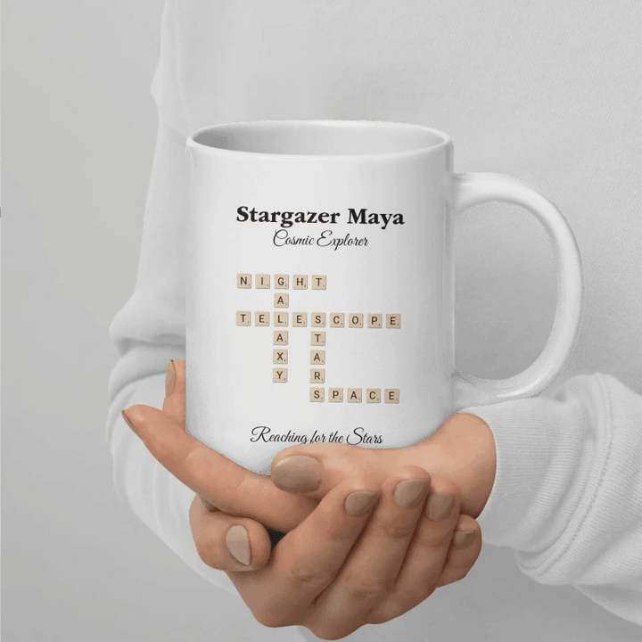 Custom Hobbies Word Tile Mug - ARTFULANE