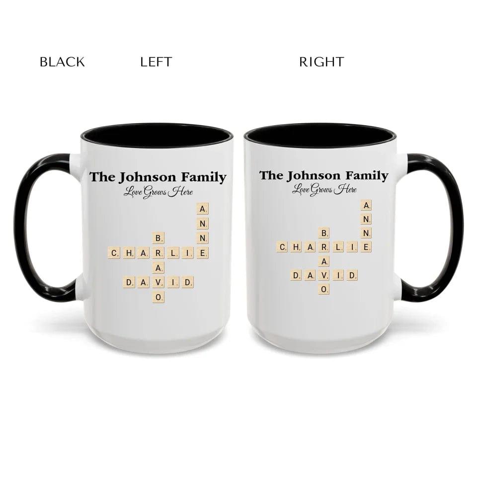 Custom Family Word Tile Mug - ARTFULANE