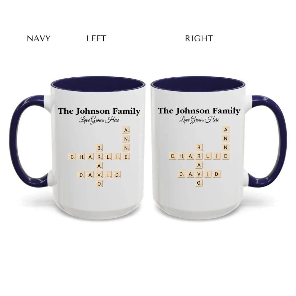 Custom Family Word Tile Mug - ARTFULANE