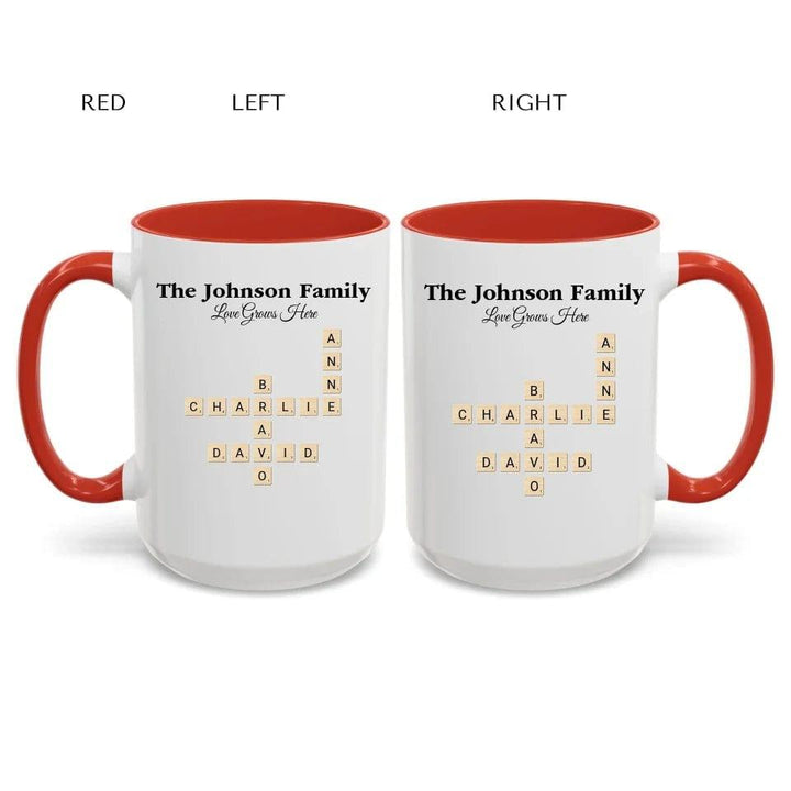 Custom Family Word Tile Mug - ARTFULANE