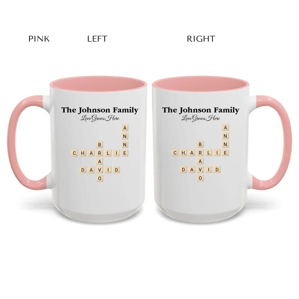 Custom Family Word Tile Mug - ARTFULANE