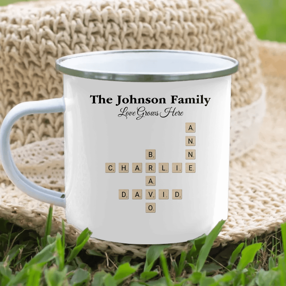 Custom Family Word Tile Mug - ARTFULANE